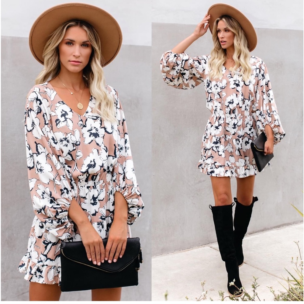 VICI Riverdale Balloon Sleeve Tiered Ruffle Dress